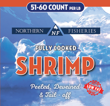 51/60CT Cooked P&D Tail-Off Shrimp (5 Pack X 2lb)